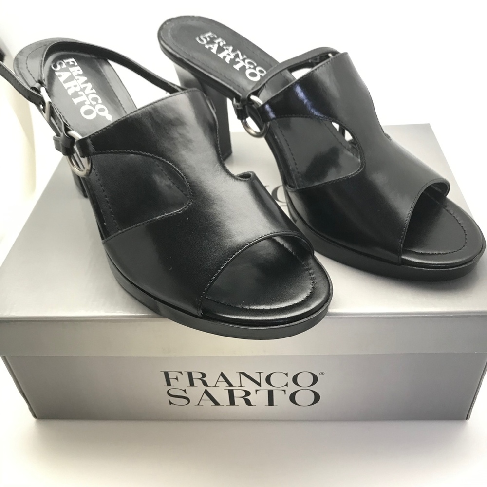 Franco Sarto Nota Black Calf Heels (NIB)